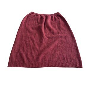 Outlander Womens Red Wool Blend Skirt Rabbit Hair Angora Nylon Elastic Waist L